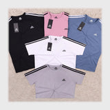 ADIDAS تيشيرت نص كم3شريط طباعة رجالى روزيتا فل ليكرا الوان متعددة صيفى من تورنيدو - 92608