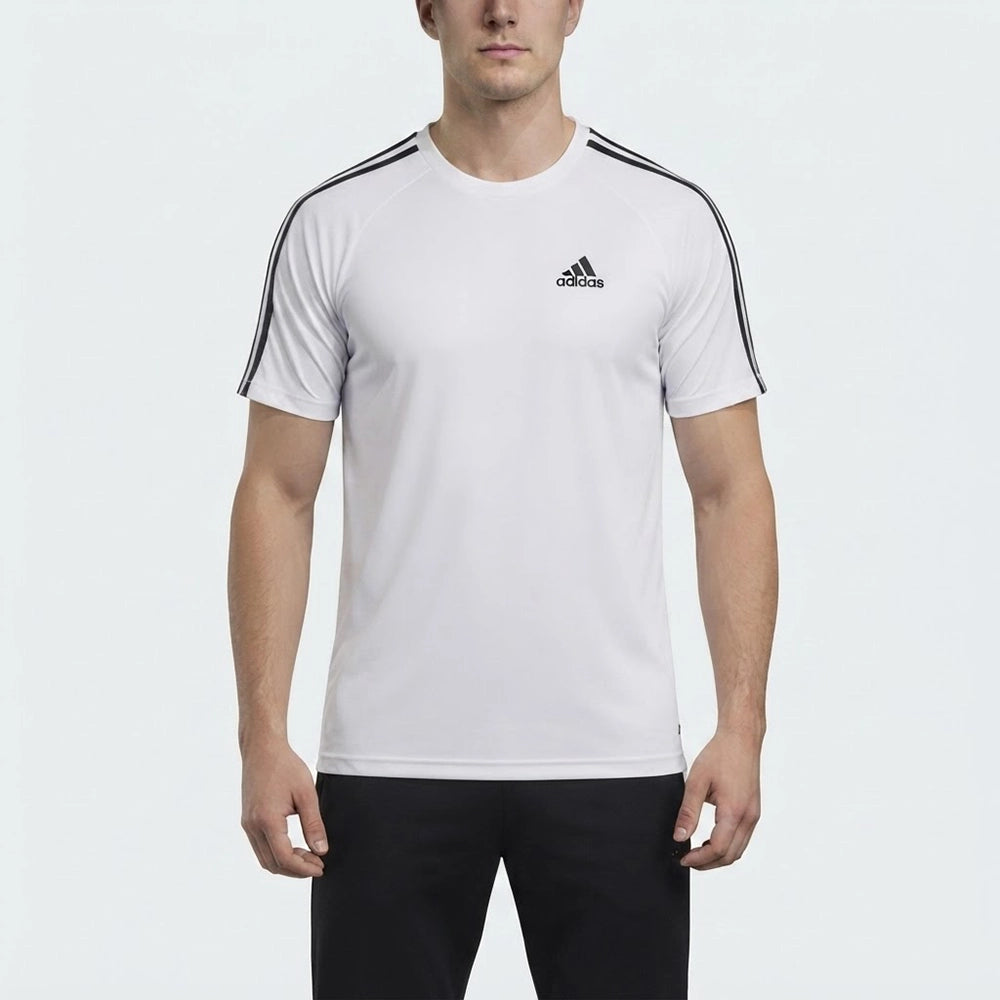 ADIDAS تيشيرت نص كم3شريط طباعة رجالى روزيتا فل ليكرا الوان متعددة صيفى من تورنيدو - 92608
