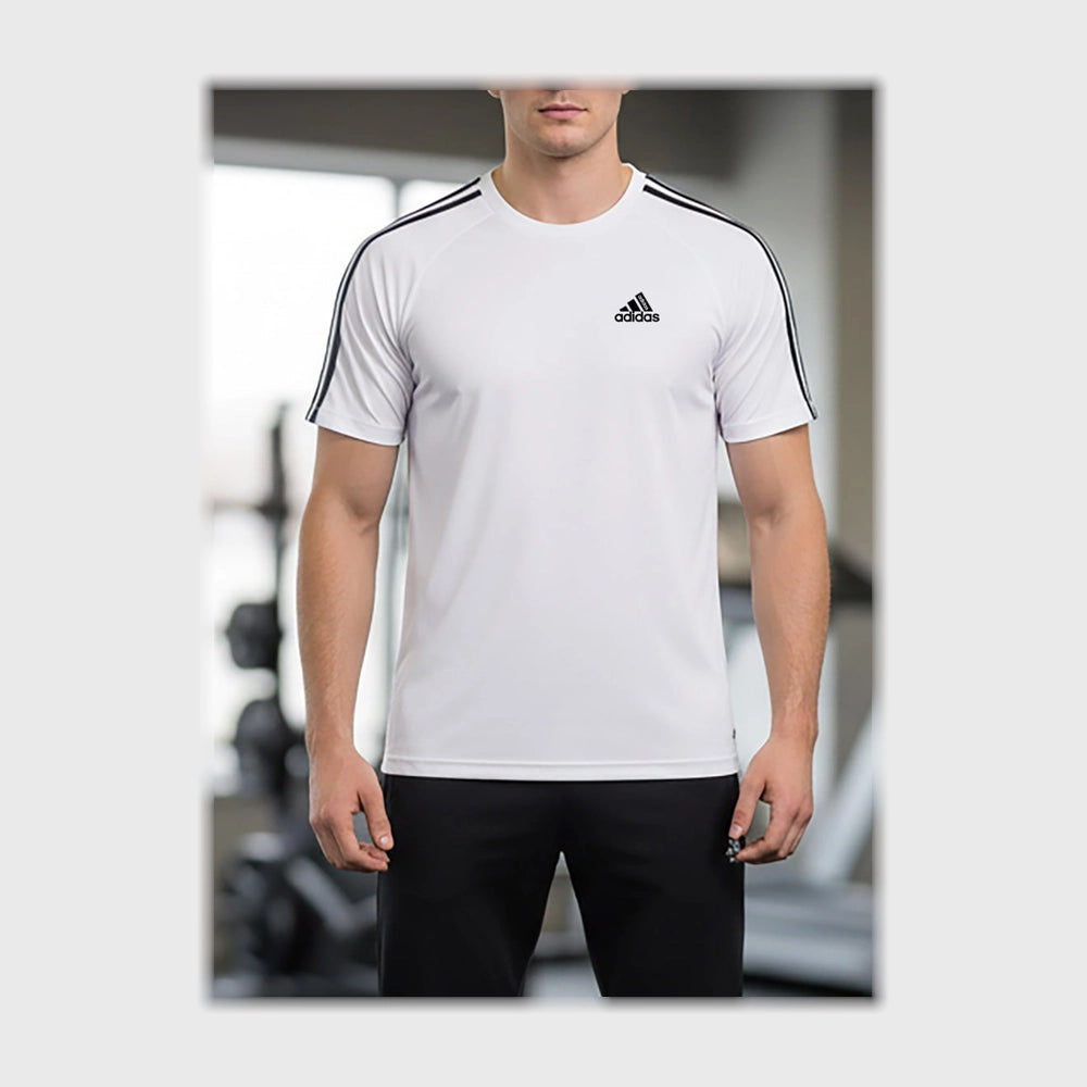 ADIDAS تيشيرت بيج سايز نص كم طباعة رجالى روزيتا فل ليكرا الوان متعددة صيفى من تورنيدو - 93608