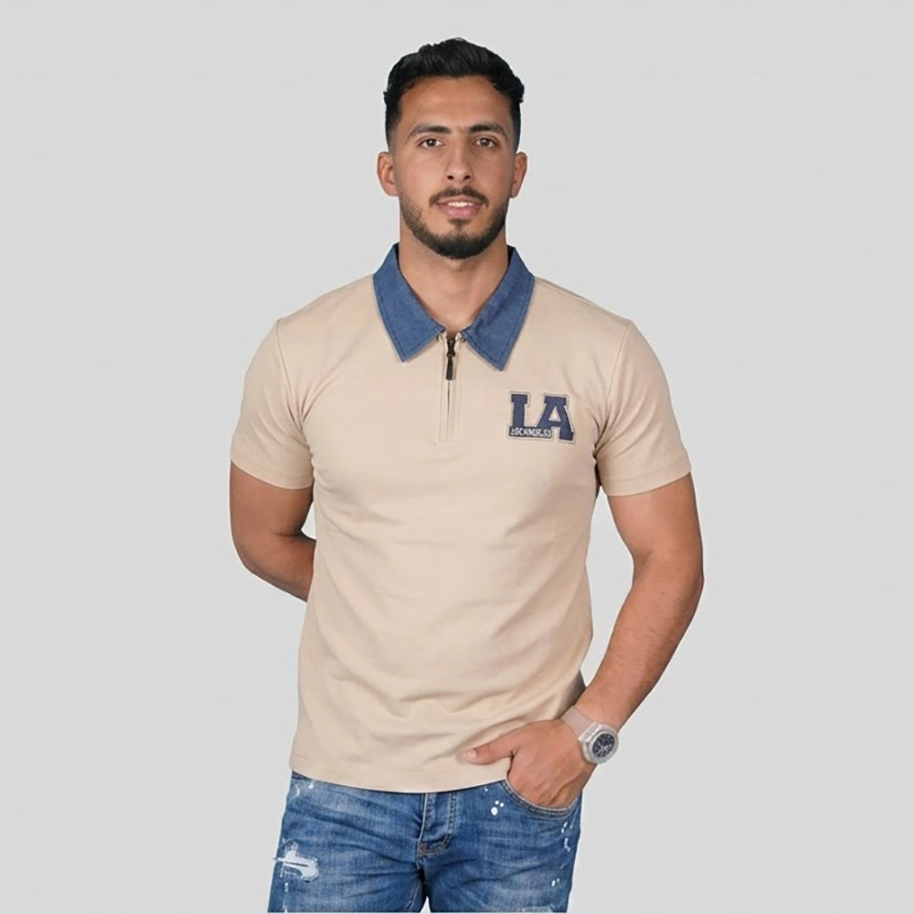 تيشيرت مطبوع رجالى انترلوك الوان متعددة جميع المواسم من اسامة تكس - 9395