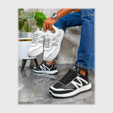 حذاء سنيكرز رجالى فوندي جلد إسكاي مستورد ونعل PVC حقن الوان متعددة جميع المواسم من لابتوب - 946