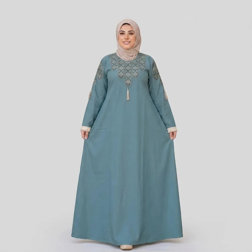 عباية استقبال رسومات حريمى اهرام لوكس الوان متعددة صيفى من سوق العبايه - 957
