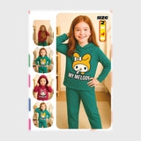 بيجامه كابيشوة مطبوع بناتى هايدي مستورد الوان متعدده شتوي من ايه ال واي - 95922