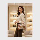 شنطة كروس حريمى جلد 2اسود*لون جميع المواسم من فلامنجو - 96