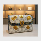 شنطة كروس حريمى جلد 2اسود*لون جميع المواسم من فلامنجو - 96