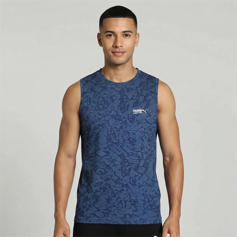 PUMA تيشيرت كت بيج سايز طباعة رجالى شعيرات فل ليكرا الوان متعددة صيفى من تورنيدو - 96499
