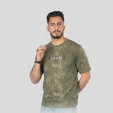 تيشيرت نص كم مطبوع رجالى انترلوك برن اوت الوان متعددة صيفى من أسامة تكس - 9753