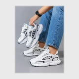 حذاء سنيكرز رجالى فوندي جلد إسكاي مستورد ونعل PVC حقن الوان متعددة جميع المواسم من اس تي - 9915