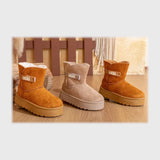 حذاء  هاف بوت اطفالى فوندي جلد إسكاي مستورد ونعل PVC حقن الوان متعددة شتوى من إس آند كيه يويو ميكس - AG-107