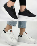 حذاء سنيكرز حريمى فوندي جلد إسكاي مستورد ونعل PVC حقن الوان متعددة جميع المواسم من الشماع - AS-10