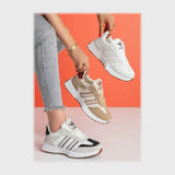 حذاء سنيكرز حريمى فوندي جلد إسكاي مستورد ونعل PVC حقن ألوان متعددة جميع المواسم من بيكو - B-7512