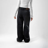 بنطلون وايد ليج حريمي جينز رباعيه قطن 100 % اسود جميع المواسم من ايجي وير جينز - BWLW01-481-black