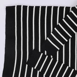 بلوفر بيزك مقلم حريمى تريكو اسود شتوي من اتش - Body-BK