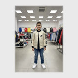 جاكيت مطبوع وتر بروف اولادي سوفت بيج شتوي من كيه اتش ال - CH-BJ