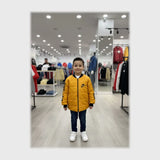 جاكيت مطبوع وتر بروف اولادي سوفت مسترده شتوي من كيه اتش ال - CH-MS