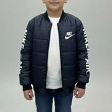 جاكيت مطبوع وتر بروف اولادي سوفت كحلي شتوي من كيه اتش ال - CH-NV