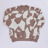 بلوفر رسومات حريمى تريكو بيج شتوي من اتش - Cao-3