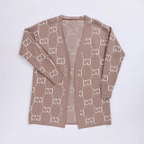 كارديجان مطبوع حريمى تريكو بيج شتوي من اتش - Card-g