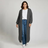 كارديجان جيوب ساده حريمى تريكو رصاصي شتوي من اتش - Cardy