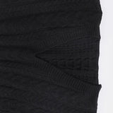 بلوفر كت V حريمى تريكو اسود شتوي من اتش - Cut-1