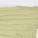 بلوفر كت V حريمى تريكو منت جرين شتوي من اتش - Cut-2