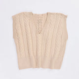 بلوفر كت V حريمى تريكو بيج شتوي من اتش - Cut-3