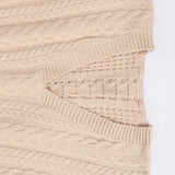 بلوفر كت V حريمى تريكو بيج شتوي من اتش - Cut-3