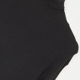 فستان بيزك ساده حريمى تريكو اسود شتوي من اتش - Dress-1