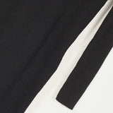 فستان بيزك ساده حريمى تريكو اسود شتوي من اتش - Dress-1