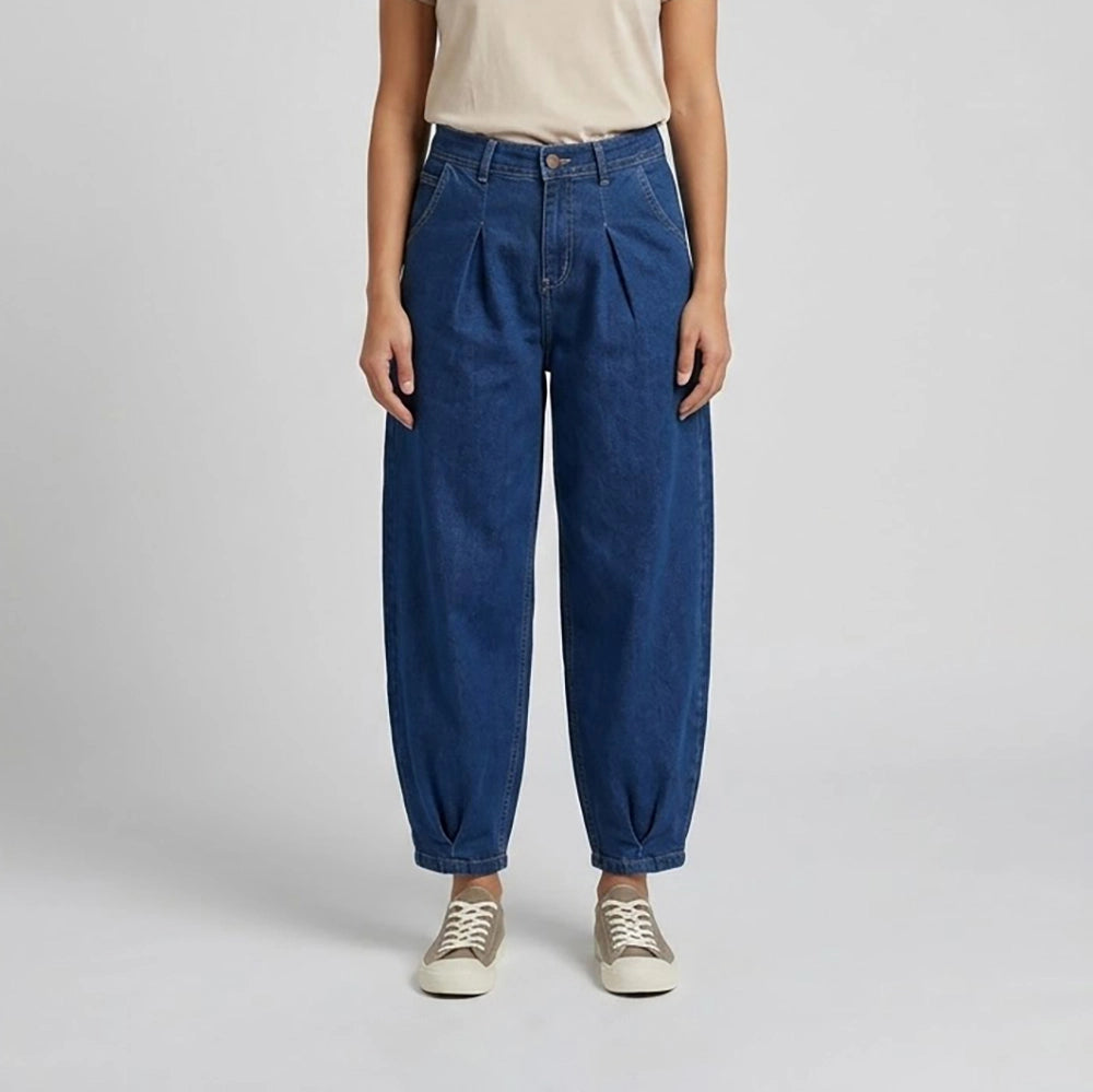 بنطلون بالون حريمي جينز رباعيه قطن 100 % كحلي وسط جميع المواسم من ايجي وير جينز - EG046-273-medium-blue