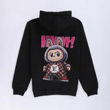 سويتشيرت مطبوع وش وضهر رجالي قطن 100% اسود من جريتي - GR-52