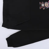 سويتشيرت مطبوع وش وضهر رجالي قطن 100% اسود من جريتي - GR-52