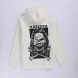 سويتشيرت مطبوع وش وضهر رجالي قطن 100% ابيض من جريتي - GR-55