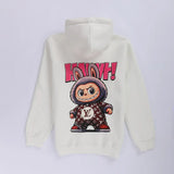 سويتشيرت مطبوع وش وضهر رجالي قطن 100% ابيض من جريتي - GR-56