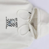 سويتشيرت مطبوع وش وضهر رجالي قطن 100% ابيض من جريتي - GR-57