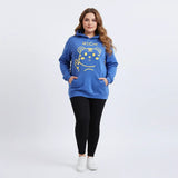 سويتشيرت مطبوع حريمي ميلتون ازرق من ان جي - ND-4