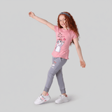 طقم تيشيرت وبنطلون بناتي سينجل ليكرا وسمر ميلتون الوان متعددة صيفي من برايدي-4216