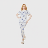 بيجامه بيتي مطبوع حريمي شعيرات الوان متعددة صيفي من او اي -BT-21