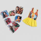 مايوة قطعه واحده مطبوع بناتي غطس ليكرا الوان متعددة صيفي من اس كيه اتش -102475-3