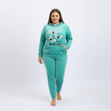 طقم بيجامة حريمي قطيفة هايدي ألوان متعددة شتوي من إيه إل واي - RD-3