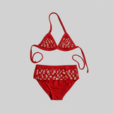 مايوة قطعتين بناتي غطس ليكرا الوان متعددة من اس كيه اتش -101671