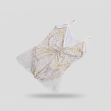 مايوة قطعه واحده مطبوع بناتي غطس ليكرا دهبي صيفي من اس كيه اتش -101339-1