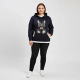 سويتشيرت مطبوع حريمي ميلتون كحلي من ان جي - ND-10