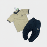 ترينج نص كم رجالي بسكوتة الوان متعددة صيفي من فرعون-25-7038-12