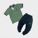 ترينج نص كم رجالي بسكوتة الوان متعددة صيفي من فرعون-25-7038-12