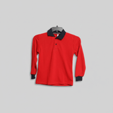 Al Sakhra School Long Sleeves Polo Shirt for Kids, Pique Spun - Red