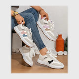 حذاء سنيكرز حريمى فوندي جلد اسكاى مستورد ونعل PVC حقن ألوان متعددة جميع المواسم من فايف إتش - H.139