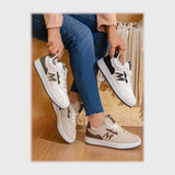 حذاء سنيكرز حريمى فوندي جلد اسكاى مستورد ونعل PVC حقن ألوان متعددة جميع المواسم من فايف إتش - H.911