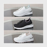 حذاء سنيكرز حريمى فوندي تريكو خيط مستورد ونعل PVC حقن الوان متعددة جميع المواسم من كيو كيو - H144-5