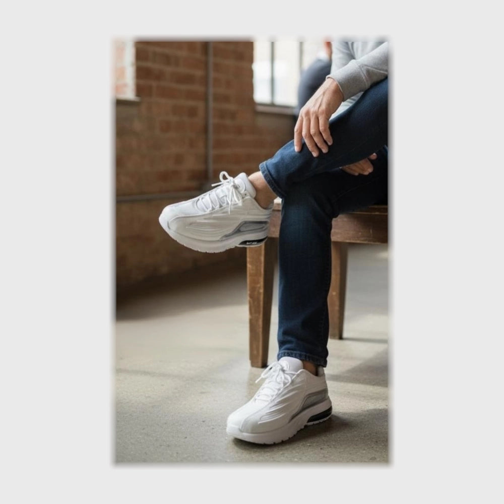 حذاء سنيكرز رجالى فوندي جلد إسكاي مستورد ونعل PVC حقن الوان متعددة جميع المواسم من جاست - H354